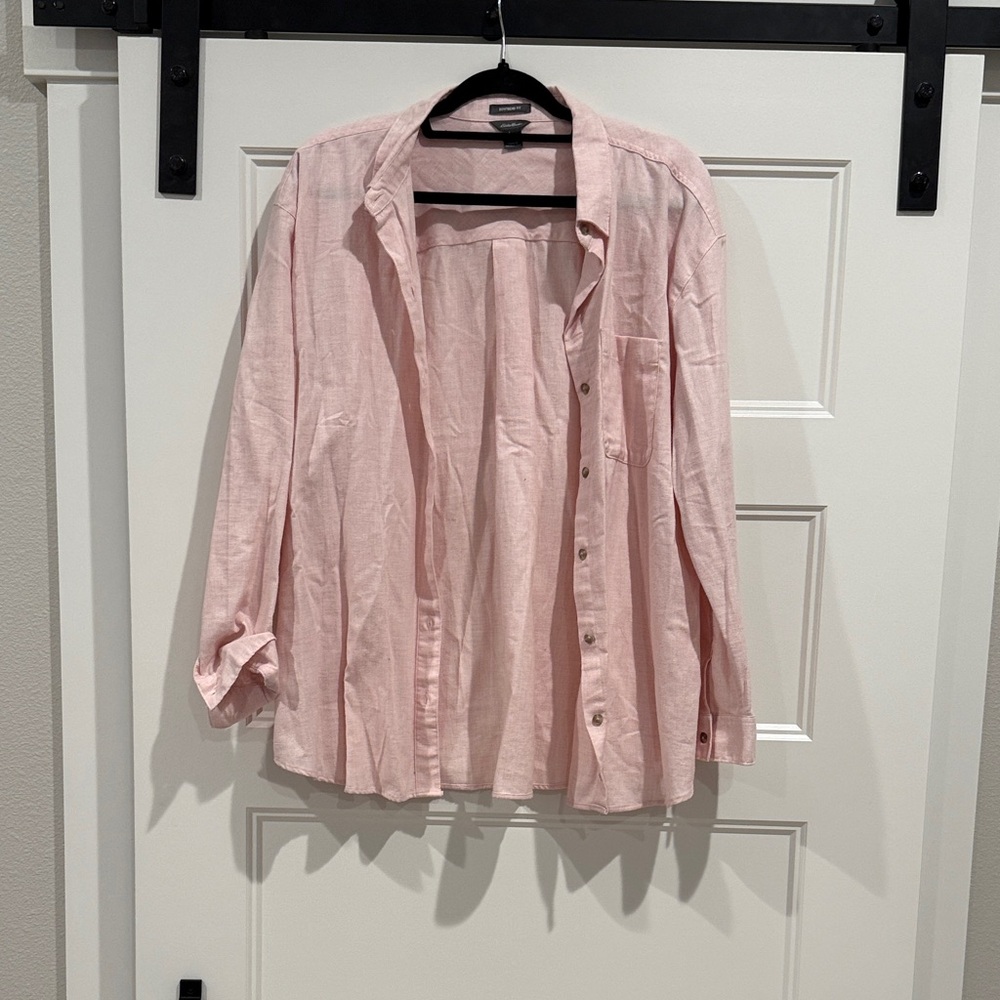 Women’s “Boyfriend” Casual Pink Button-Down Shirt